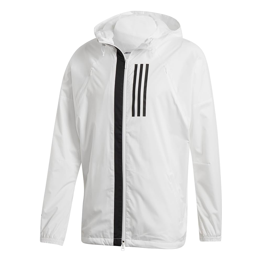 adidas フード付きウィンドブレーカー ホワイト adidas アディダス ウインドブレーカー ジャケット メンズ ワー