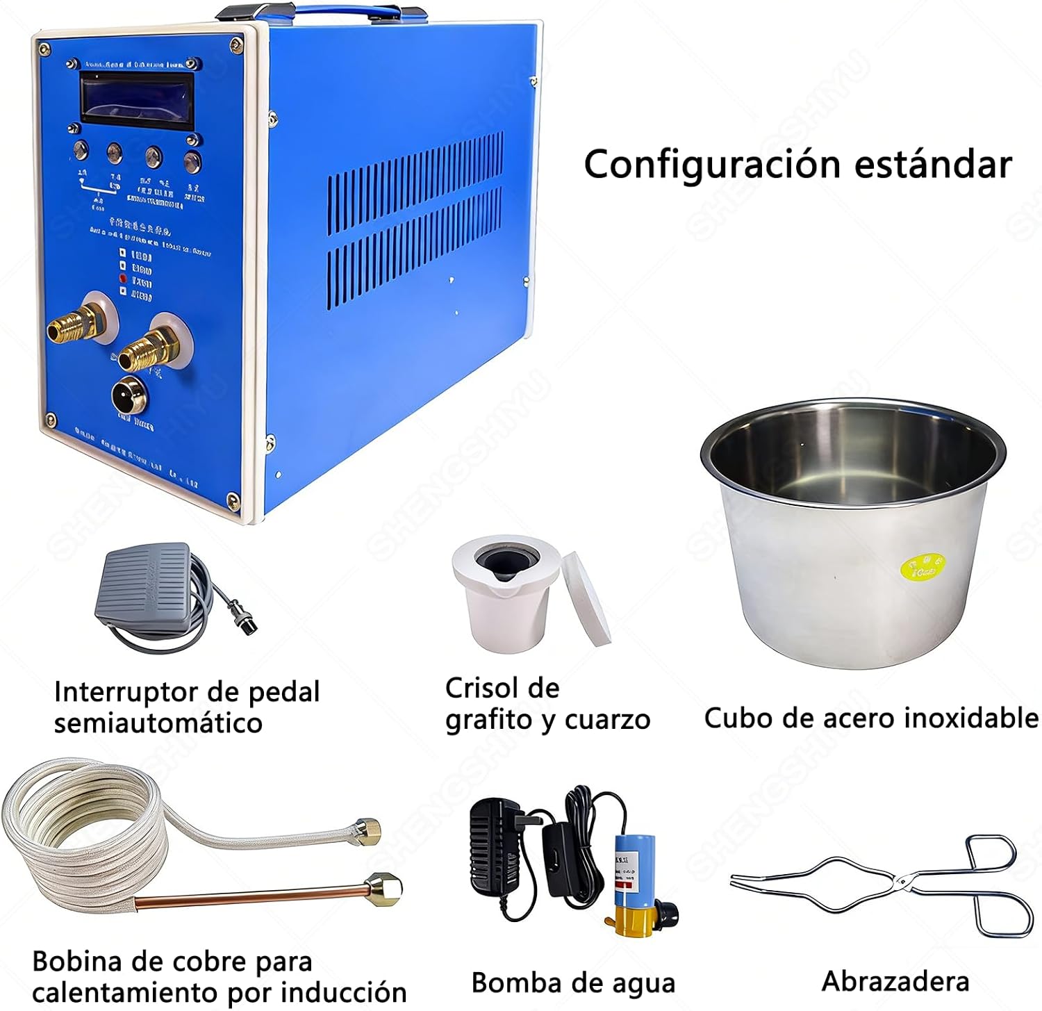 Copper Pipe Welding Heating Machine with Water Pump and Handle,High Frequency Induction Heater for Melting Metals,Quenching Annealing,Alloy Welding,Laboratory Material Heating 3000W