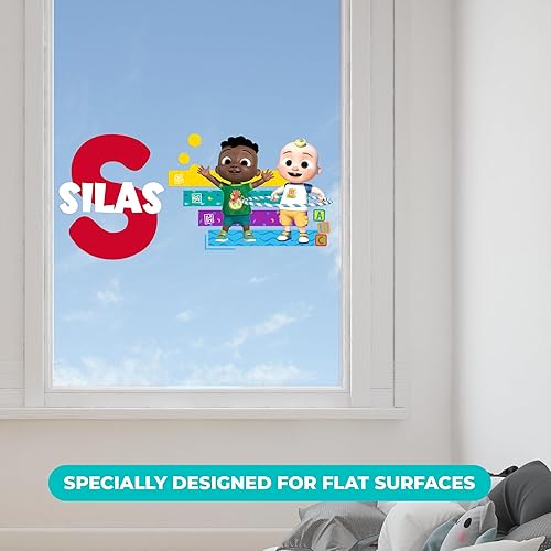 Miniatura 3 de Calcomanía de pared para niños con nombre personalizado y inicial JJ y Cody CoComelon para niños, serie EGD X CoComelon, colección Prime, calcomanía