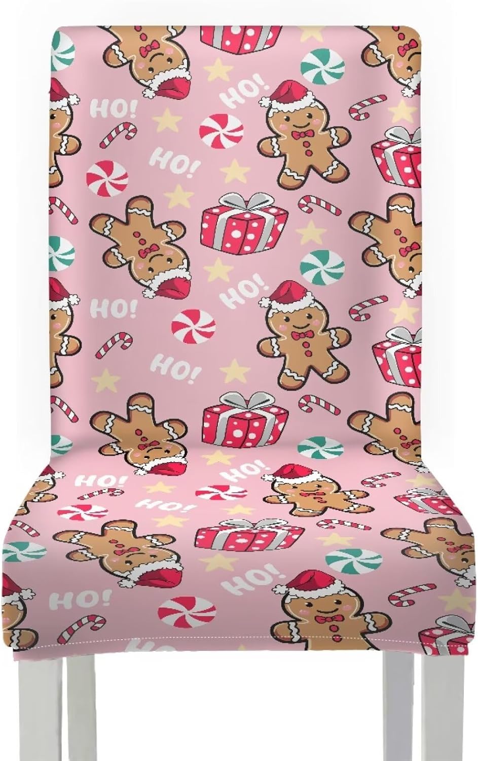 Brown Leopard Print Dining Chair Cover, Stretch Dining Room Chairs Slipcover Breathable Kitchen Chair Protector for Living Room, Set of 6