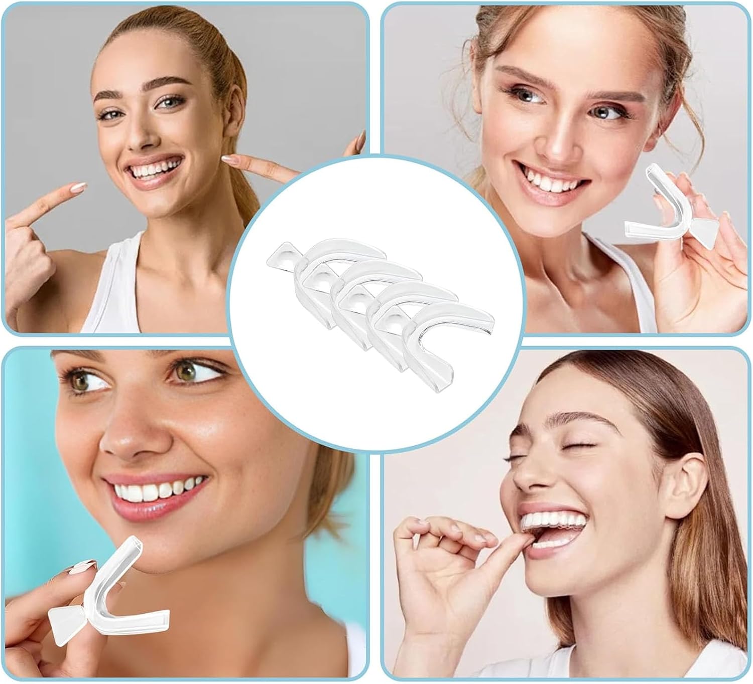 4PCS Dental Trays for Whitening Teeth Thermoplastic Teeth Whitening Mouth Trays Tooth Mouth Guard Whitening Teeth Trays with Case Mouth Guard Care Oral Hygiene Tooth Tool