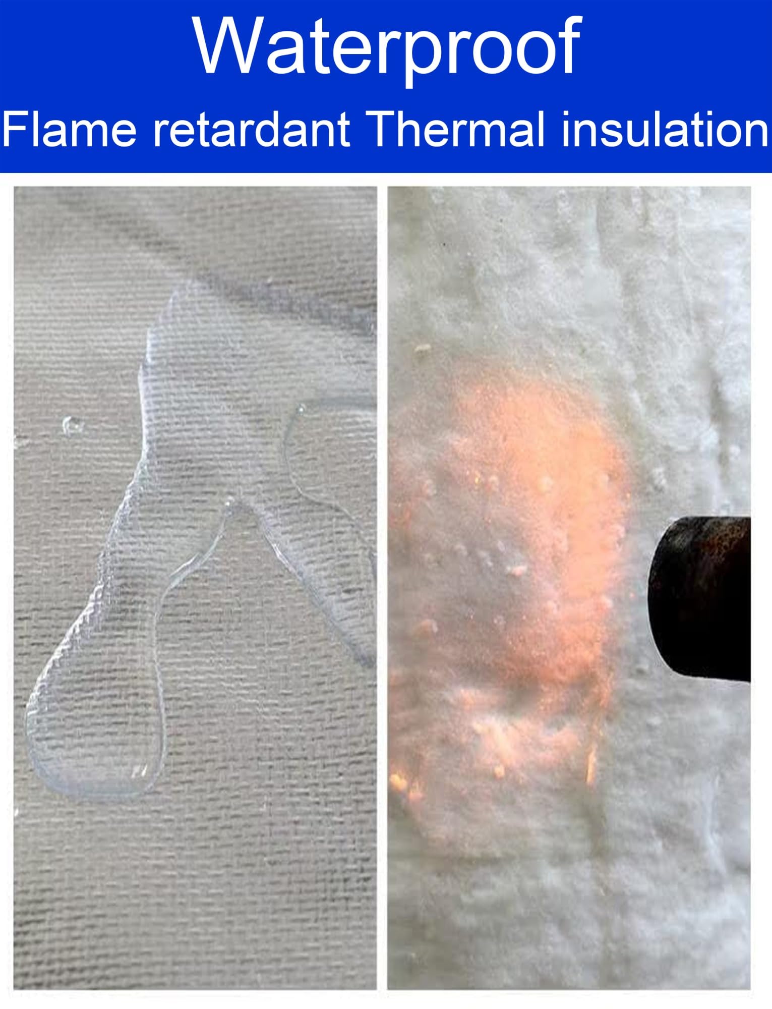 Manta aislante de fibra cerámica con barrera térmica de doble lámina para ahorrar energía, protección ignífuga en hornos, estufas y conductos