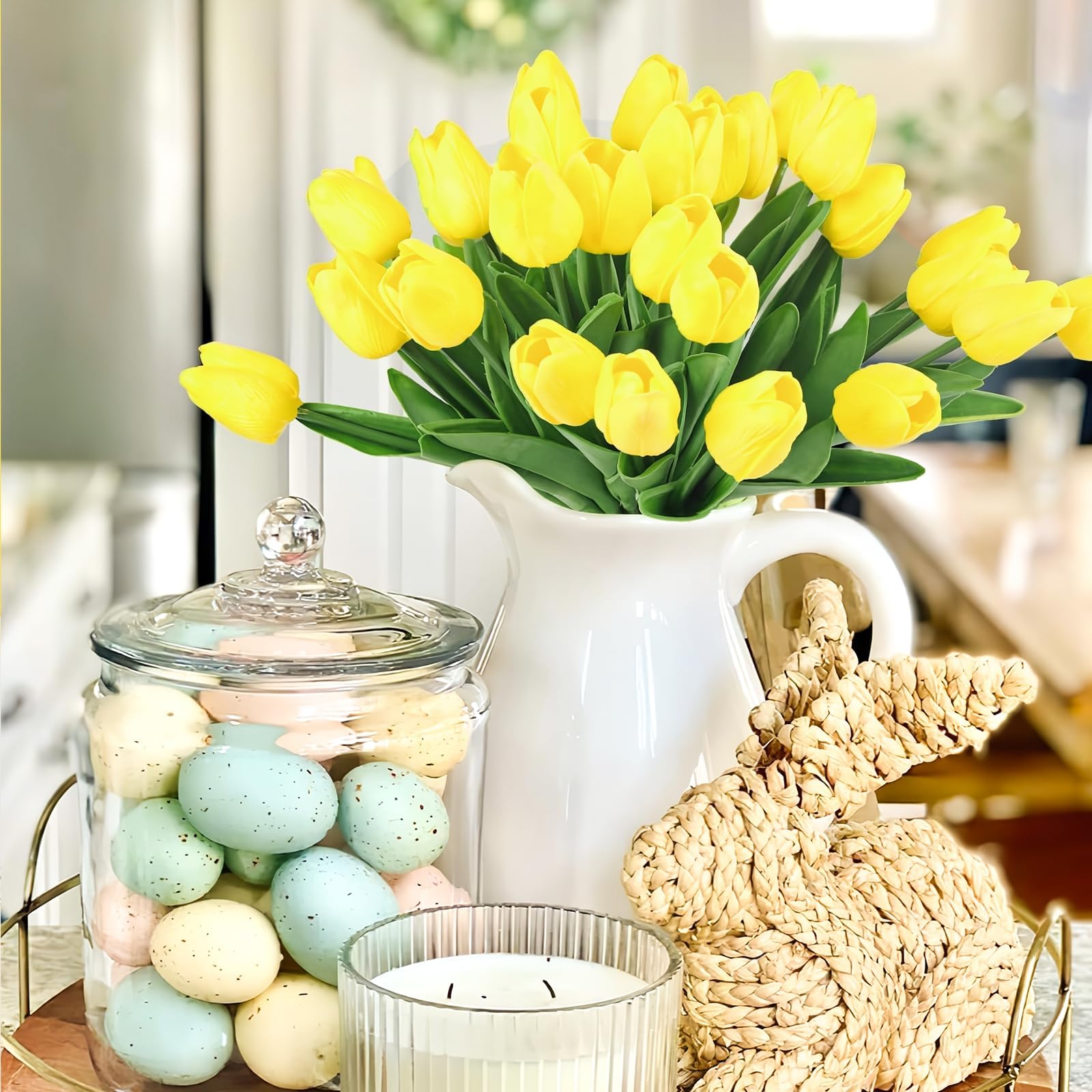 DAGLLGEW Kunsttulpen Real Touch Nep Latex Bloemen