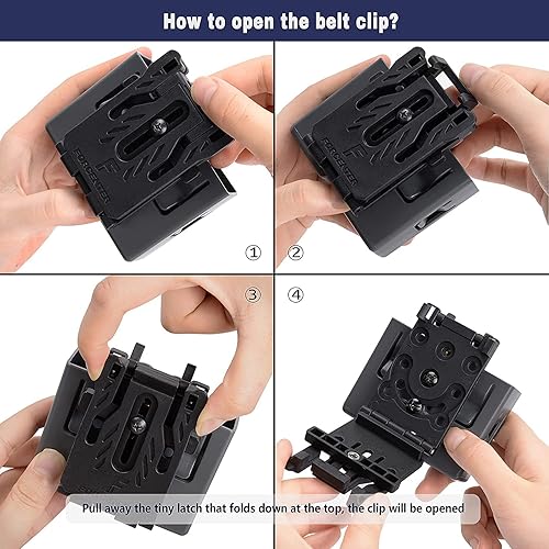 Miniatura 6 de Funda de doble revista, soporte universal para cargador de 0.354 in.40 de doble pila, bolsa de revista con clip para cinturón para GlockS &