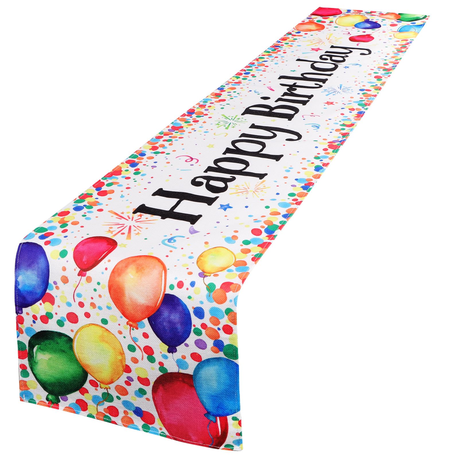 Runner Tavolo Happy Birthday - Decorazione Feste, 40x140cm, Poliestere - Foto 2