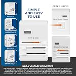 Adaptateur universel de voyage OREI Tout en un adaptateur de puissance international avec 2.4A Double USB, Chargeur mural d'adaptateur de voyage pour adaptateur européen UK, EU, AU, Couvertures pour l'Asie 150+ Pays