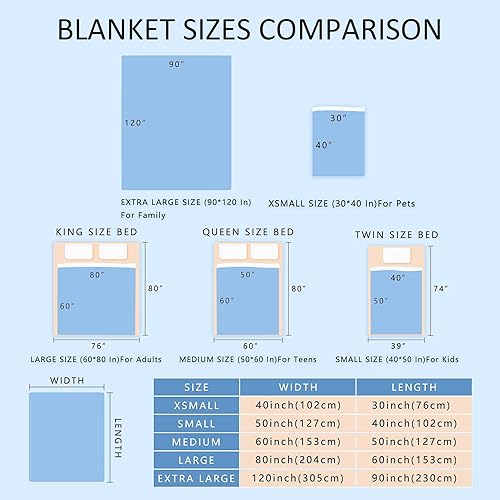 Miniatura 5 de Manta de franela súper suave y ligera para niños, adultos, adecuada para sofá, cama, campamento, viajes, todas las estaciones, 40 x 50 pulgadas para