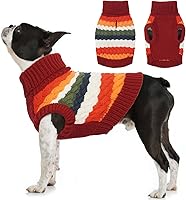 Vista 16 de Kuoser Suéter para perro, suéteres grandes para perros, cuello de tortuga para perrito, traje de Navidad y Acción de Gracias, chaleco de invierno