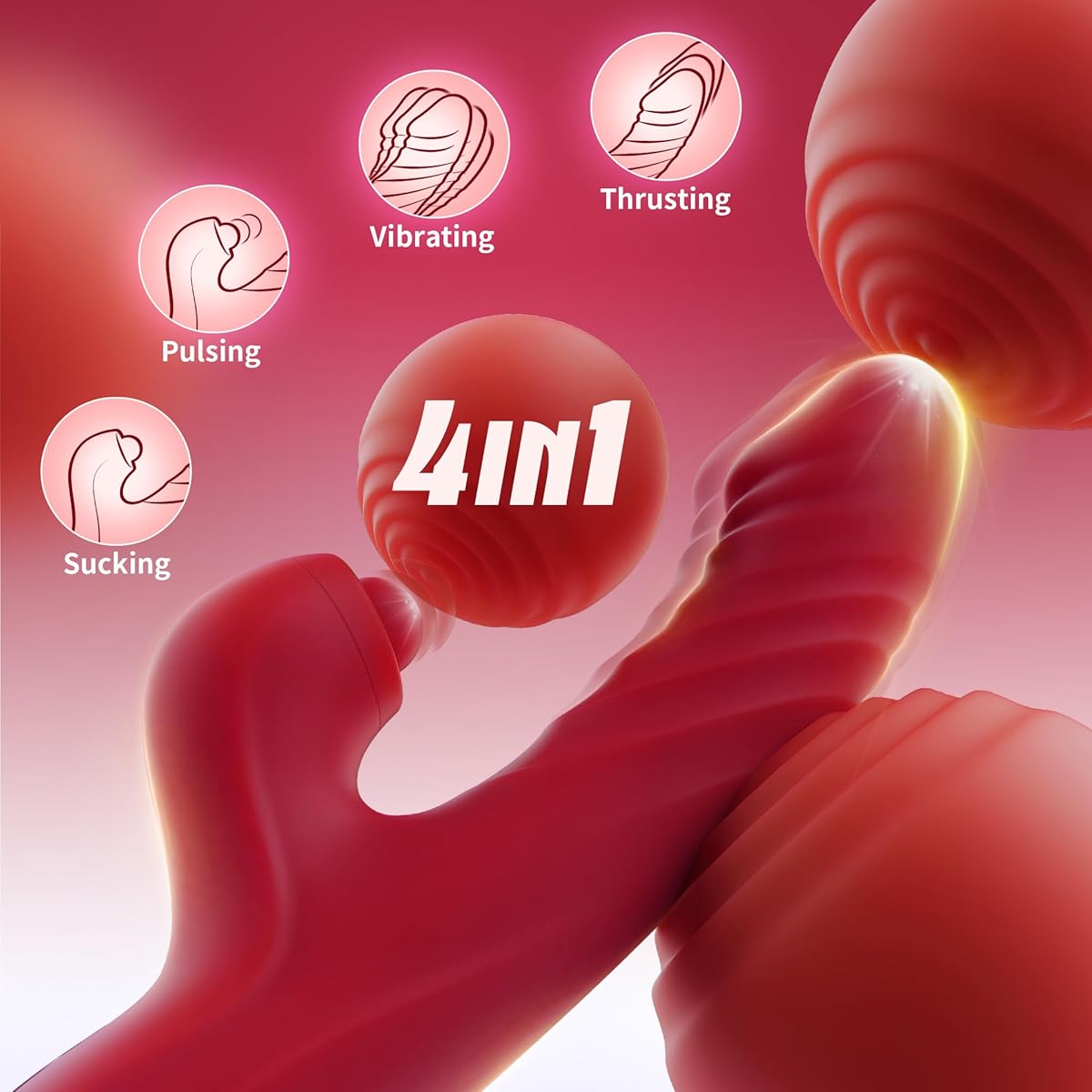 amy rose hammer toy Thrusting Rose Toy | 10 Powerful Modes for Ultimate Pleasure | Body-Safe &  Discreet main image 1