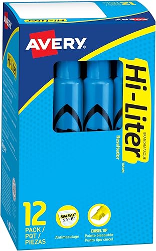Marcadores fluorescentes para escritorio HI-LITER, Azul Fluorescente (Fluorescent Blue)