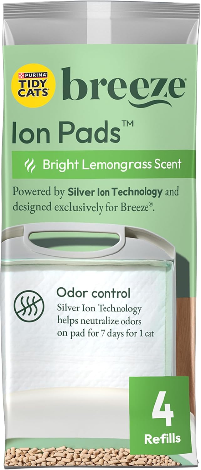 Purina Tidy Cats Cat Litter Breeze Pads Spring Clean Fragranced Cat Litter Pads Refill Pack - (Pack of 10) 4 ct. Pouches