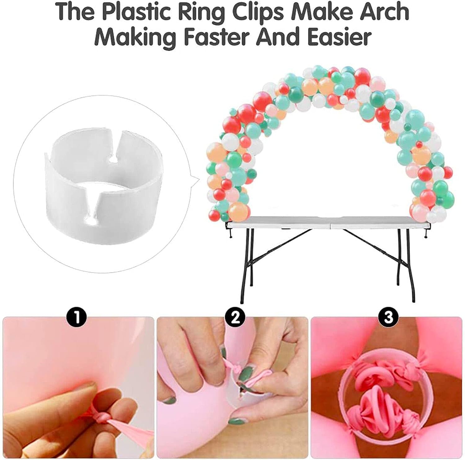 tuan Table Balloon Arch Kit, Free Adjustment Size Balloon Arch Set ...