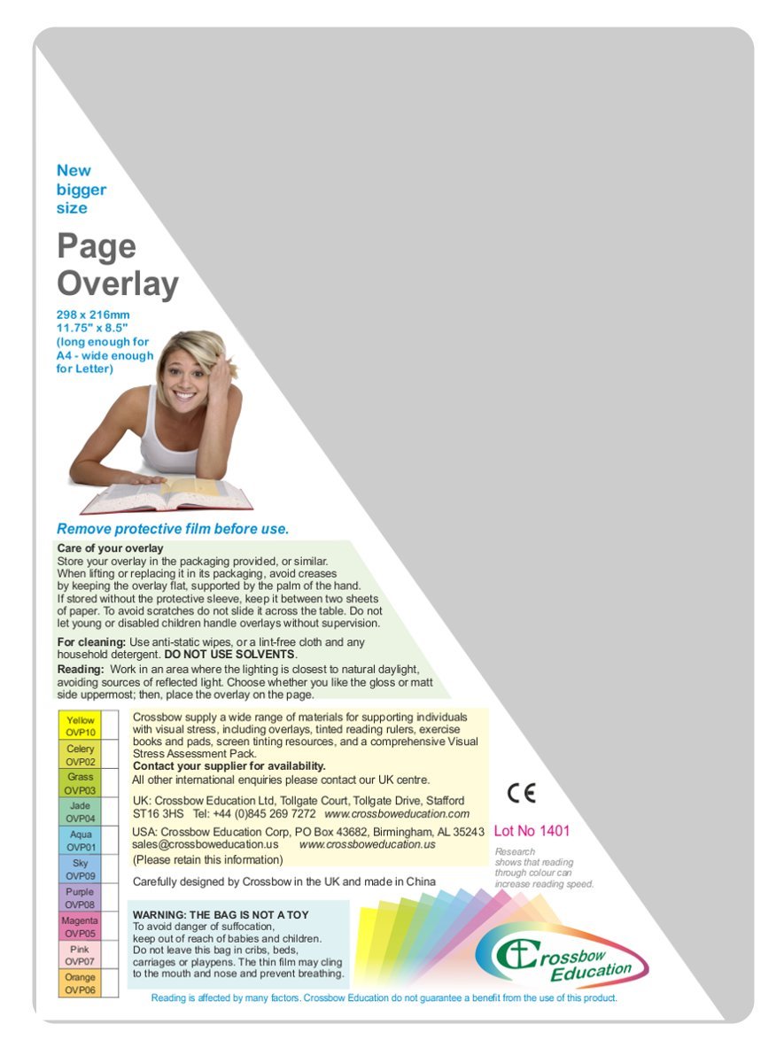 Dyslexia-Friendly Tinted A4 Page Overlays - Grey (Pack of 10) - by Crossbow Education Dyslexia and Visual Stress Specialists