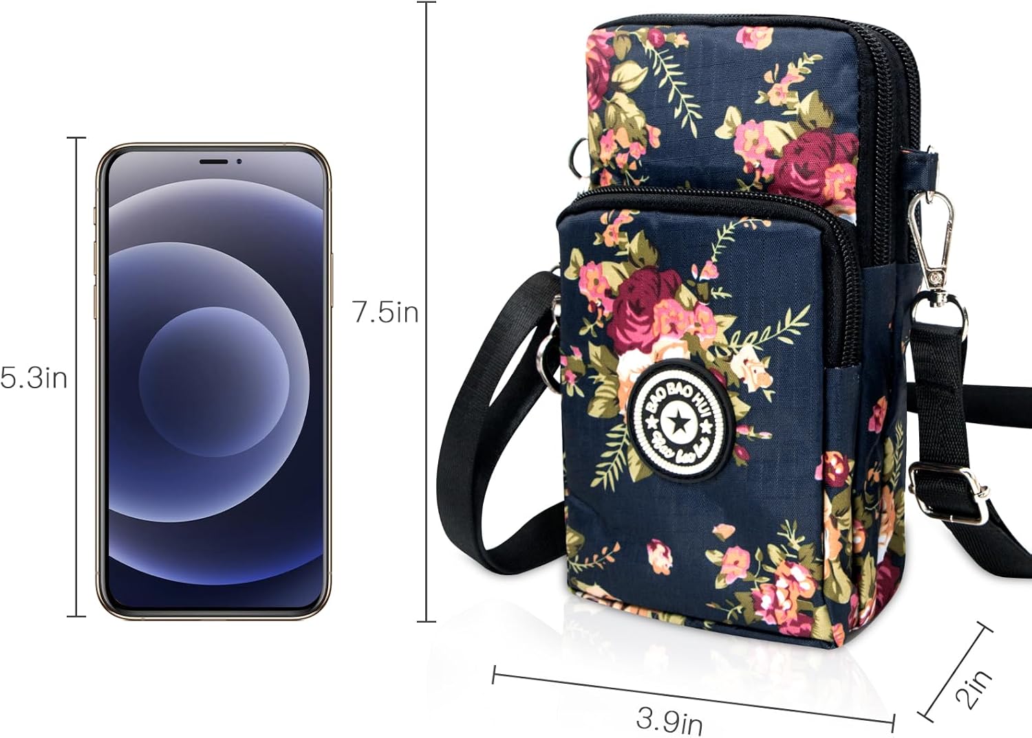 BIAOTIE Lightweight Small Crossbody bags Cell Phone Purses Travel Pouch Shoulder Bag for Women | Lightweight