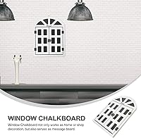 Vista 26 de VOSAREA Colgante de pizarra de madera para ventana, multifuncional, letrero de pizarra reutilizable
