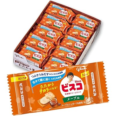 ビスコ ミニパック メープル bisco glico 乳酸菌クリームサンド ビスケット 5枚×20個 江崎グリコ