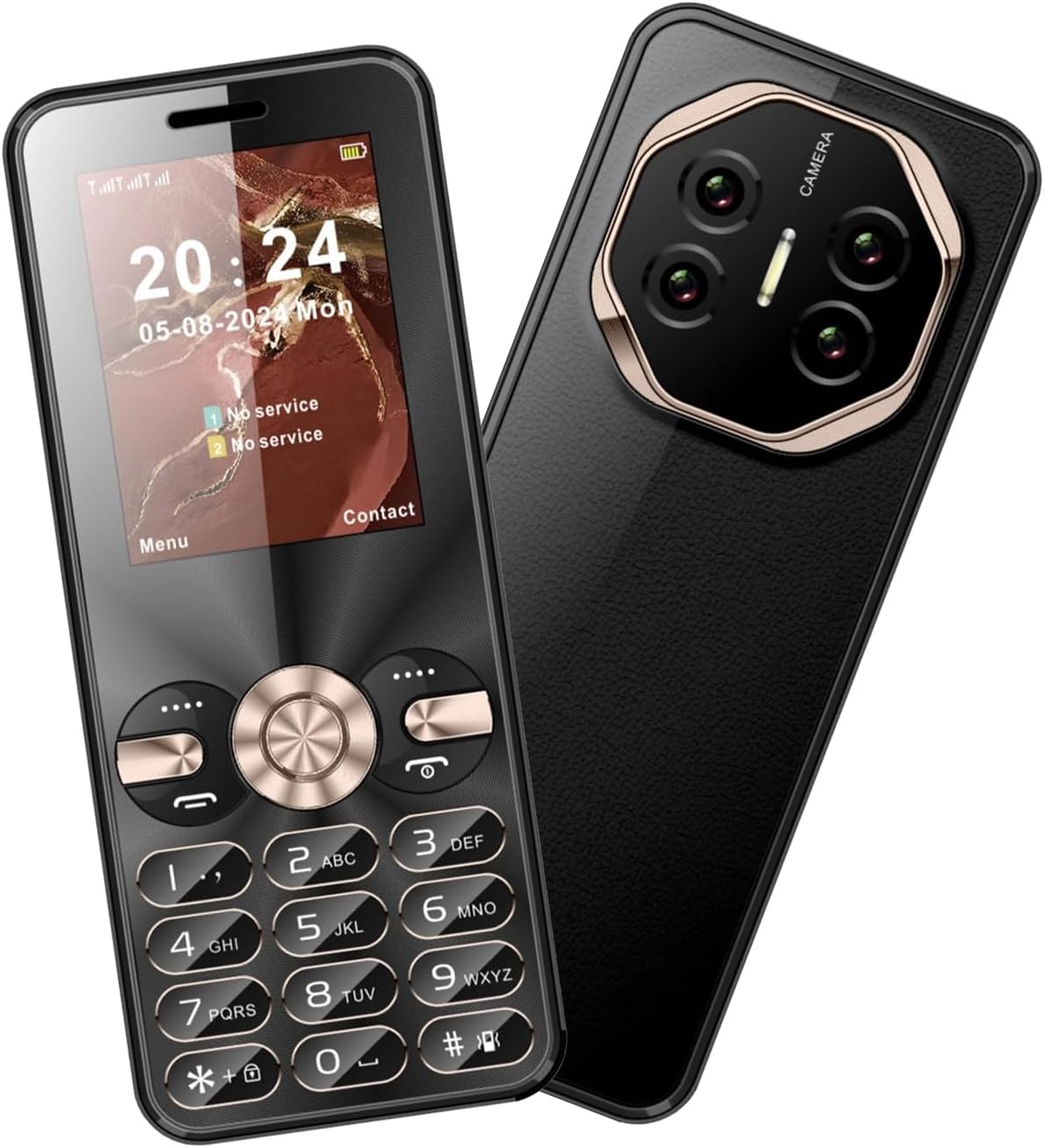 2G Senior Mobile Phone, Ultra Slim Senior Cell Phone with 2.4 Inch Display, Big Buttons, Dual SIM, Loud Speaker, 1800mAh Battery (Black)