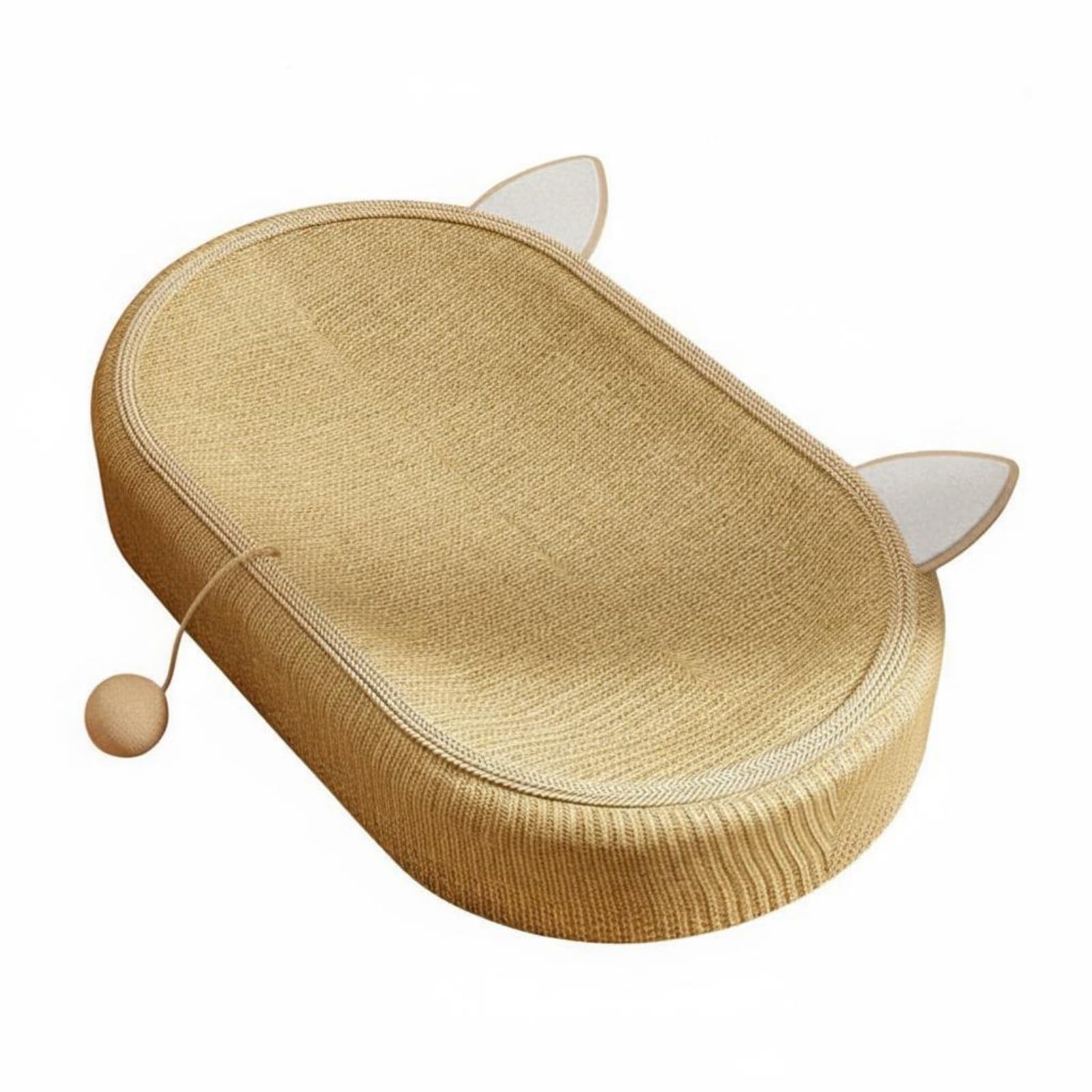 Planche à gratter chat haut de gamme en sisal tissé robuste design oreille de chat