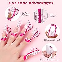 Vista 2 de 200 formas de uñas largas profesionales para uñas acrílicas, uñas de poligel, formas de extensión de uñas gruesas para puntas de arte de uñas