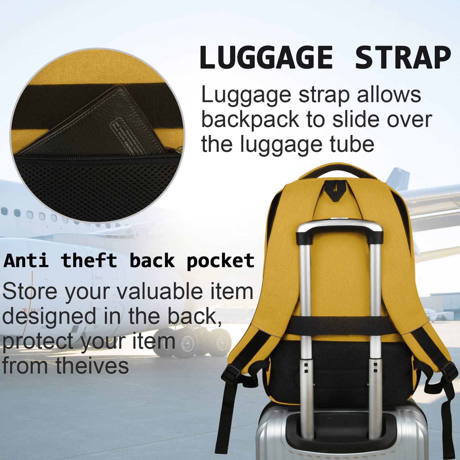 Volher Laptop Backpack,Business Travel Anti Theft Slim College Backpack — Amazon image 21