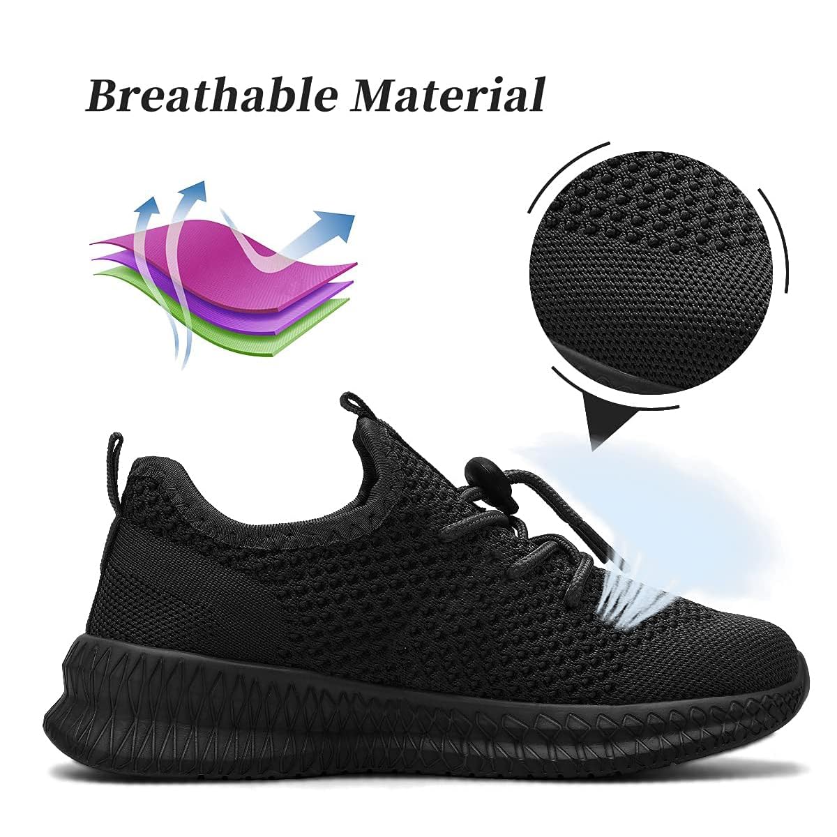 Baskets respirantes pour garçons et filles - Légères et antidérapantes - Chaussures de sport décontractées