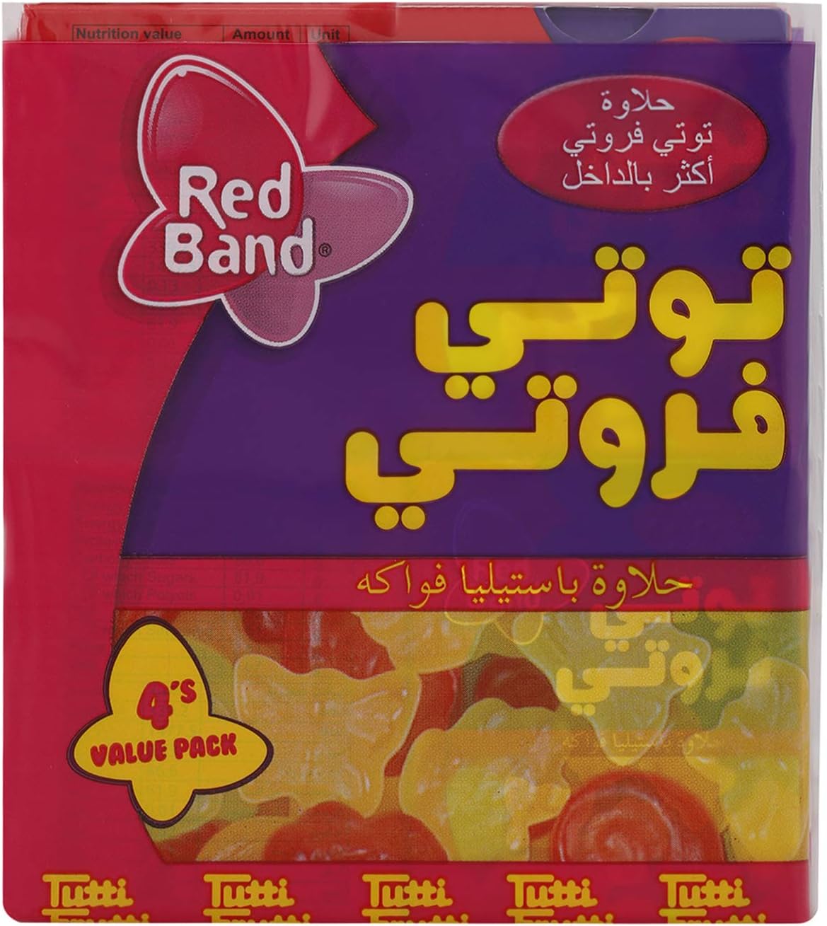Cloetta Red Band Leaf Tutti Fruiti, 18 gm (Pack of 4)