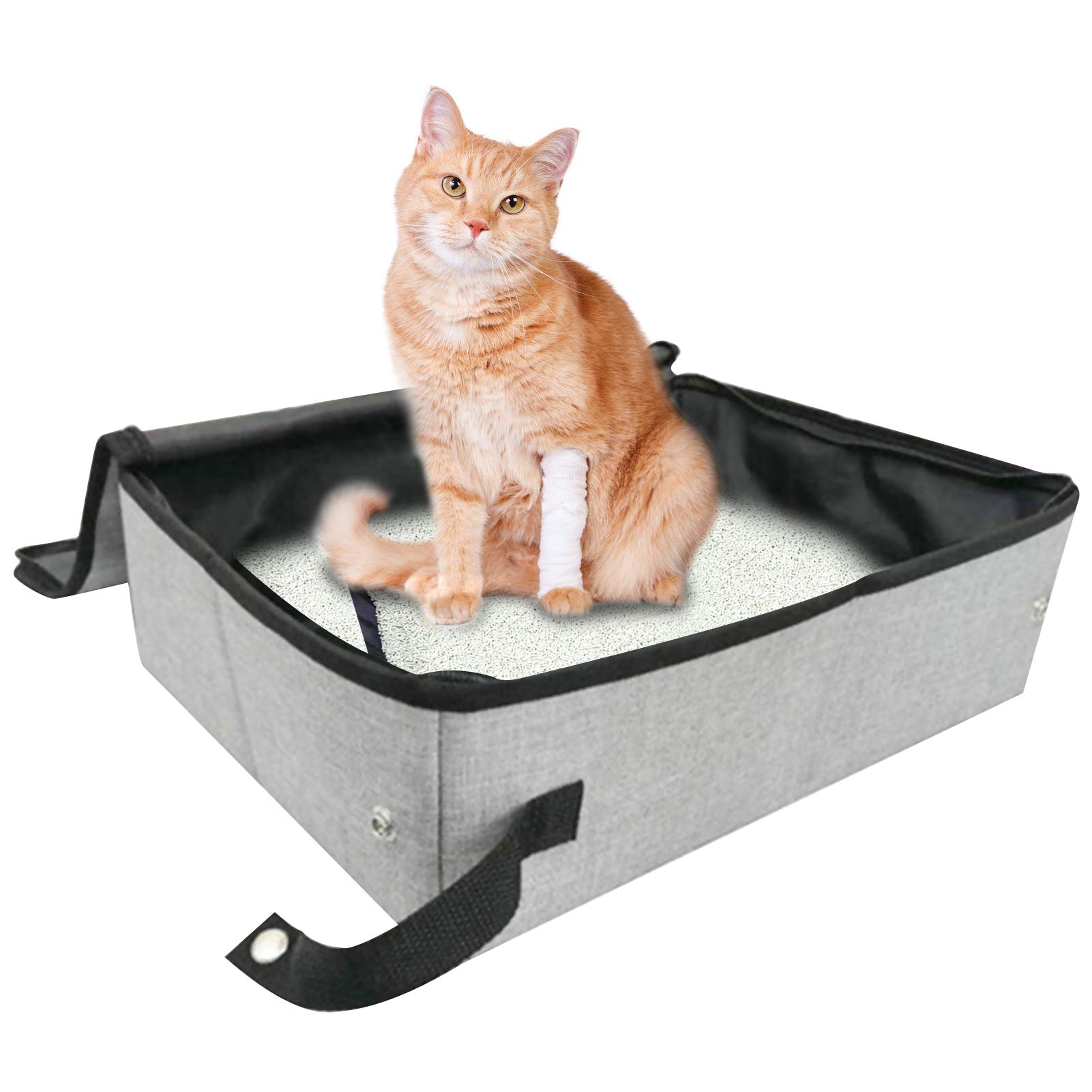 Eacam Travel Cat Litter Box, Portable Cat Litter Box with Lid Collapsible Waterproof for Outdoor Travel (B09Y8PQ5XB) Amazon Price History, Amazon Price Tracker