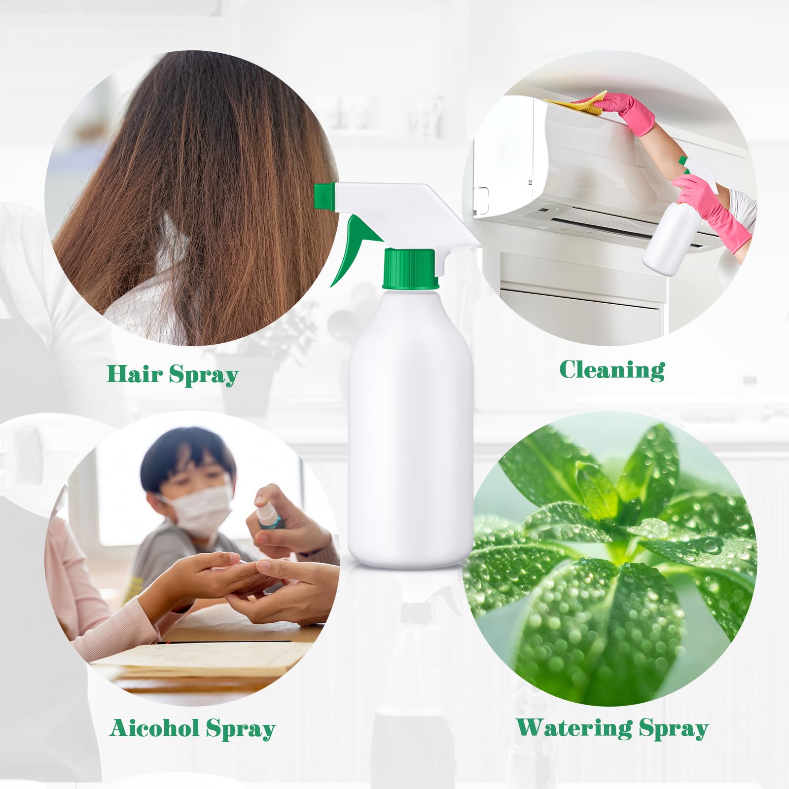 Tanlade 30 Pack 16 oz Refillable Plastic Spray Bottles