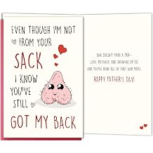 Funny Stepdad Father's Day Card for Step Father, Humorous Father's Day Card Gift for Bonus Dad from Stepdaughter or Stepson, Thank You for Always Having My Back