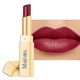 Dark Red Moisture Lipstick for Women Hydrate Tinted Lip Balm for Dry Cracked Lips Glossy Blackberry Lip Color Juicy Finish, MA074 Wine Radio
