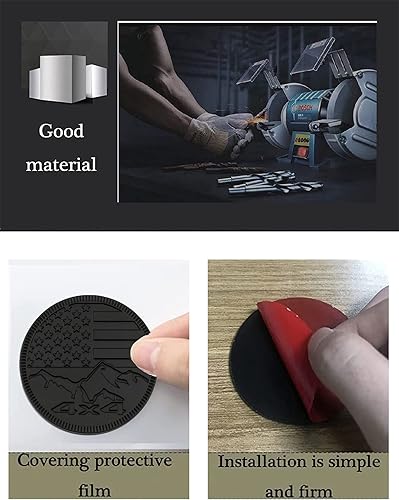 Miniatura 3 de CONGCONG Emblema para Jeep Emblem babge Snow Mountain Emblem 4 × 4 Insignia automotriz de metal diseñada específicamente para el Jeep Wrangler