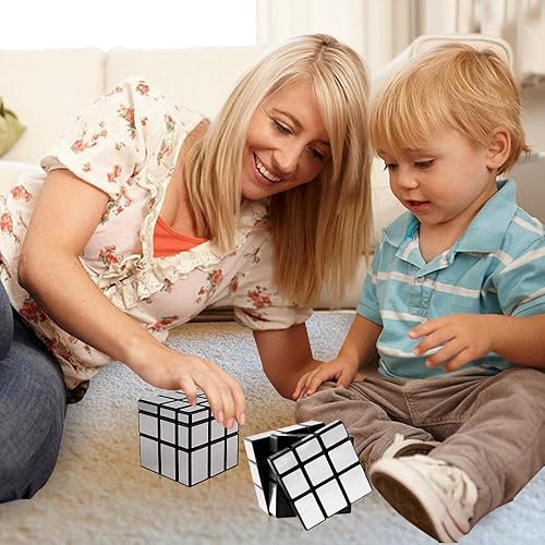Miniatura 6 de D-FantiX Shengshou - Cubo de espejo de 3 x 3 x 3 pulgadas, cubo giratorio de velocidad y cubo giratorio antiansiedad para niños