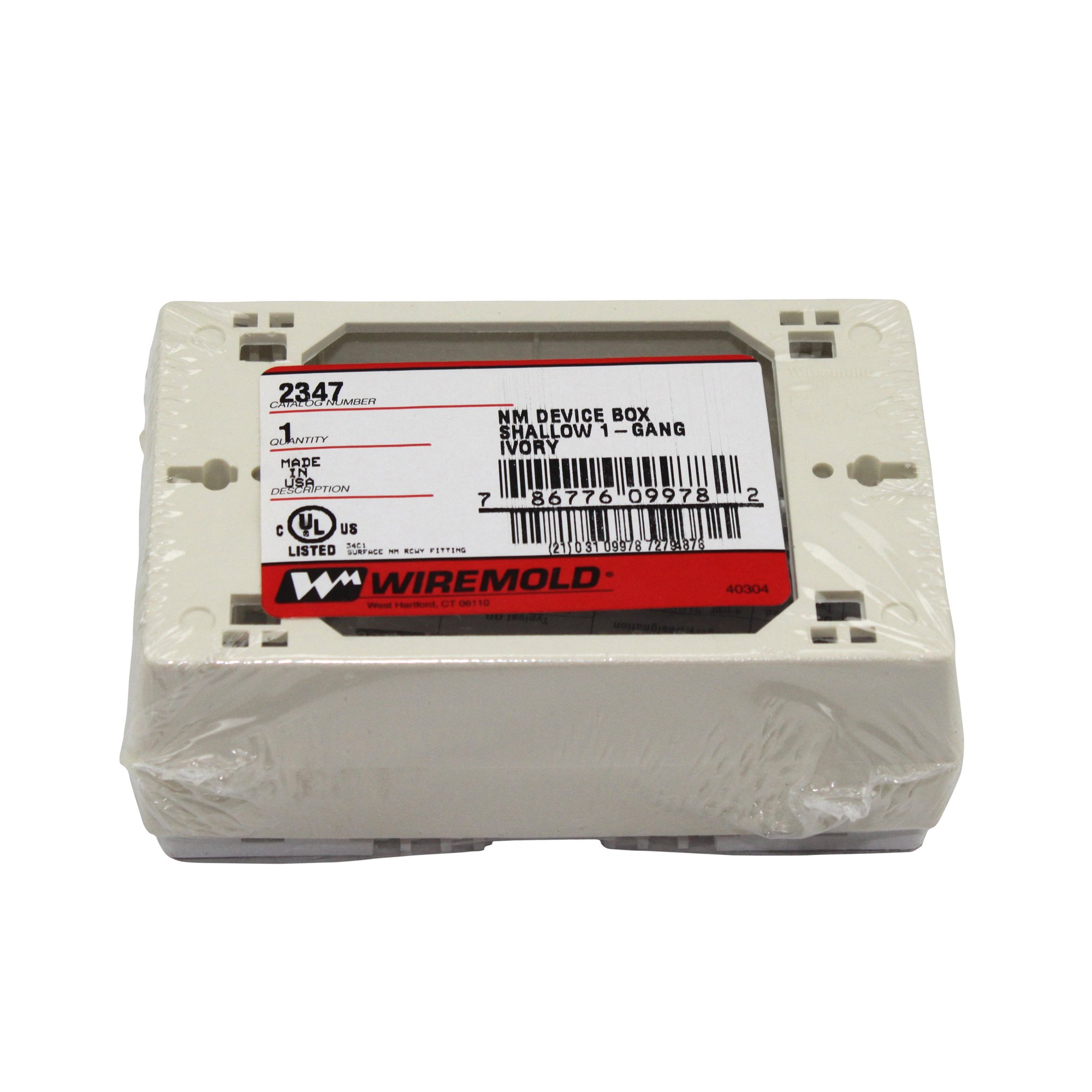 Amazon.com: Wiremold 2347 NM Device Box 2300 Ivory, White