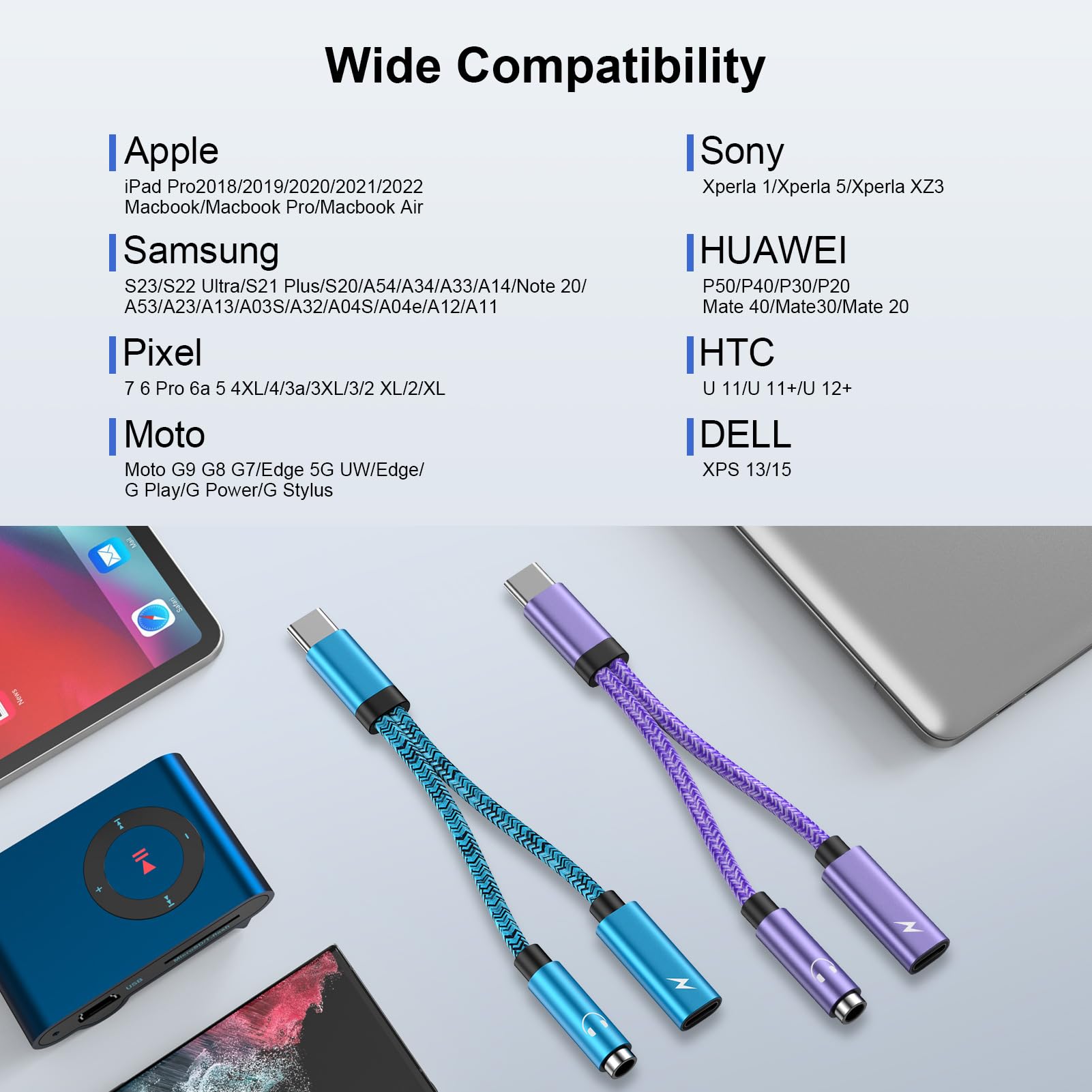 Samsung Galaxy S25 Ultra USB C a 3.5mm Adaptador de audio USB C Adaptador de conector de auriculares de carga rápida para Samsung Galaxy A56 A36 A26 A16 S25 Plus S24 Ultra S24FE S23FE S22 A35 A15, con