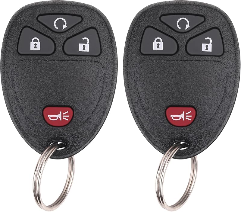 Vurkcy Key Fob Keyless Entry Remote Compatible with Chevrolet Silverado Traverse Avalanche, GMC Sierra, Pontiac Torrent, Saturn Outlook Vue 2007-2017, Replacement for OUC60270, OUC60221 (Pack of 2)