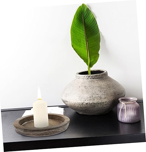 Miniatura 9 de Artibetter Bandeja de vela Portavelas Bandeja de servir Bandeja para portavelas Decoración rústica Velas redondas Bandejas de madera Bandeja de