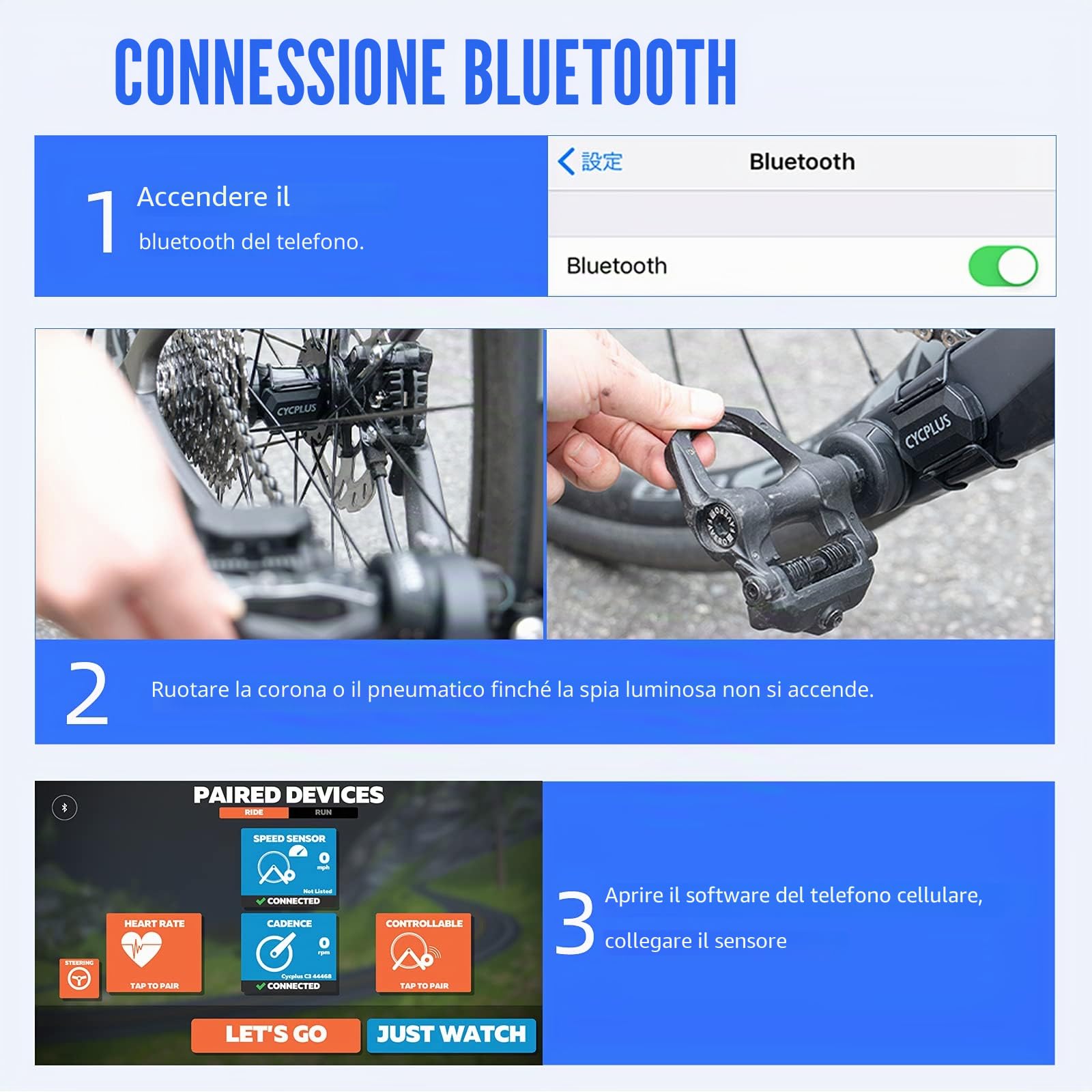 CYCPLUS SENSORE di Cadenza E Velocita C3