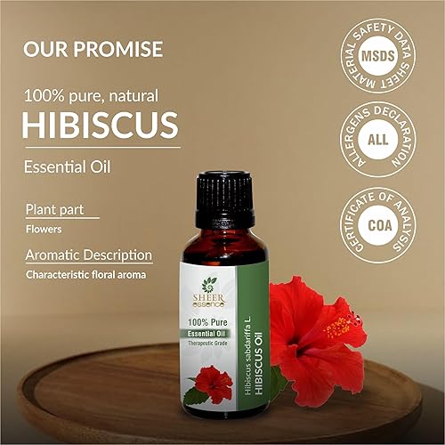 Miniatura 3 de Aceite esencial de hibisco (Hibiscus Sabdariffa L) - Aceite esencial 100% puro, natural, sin diluir, sin cortar, aceite de grado terapéutico, 1.01