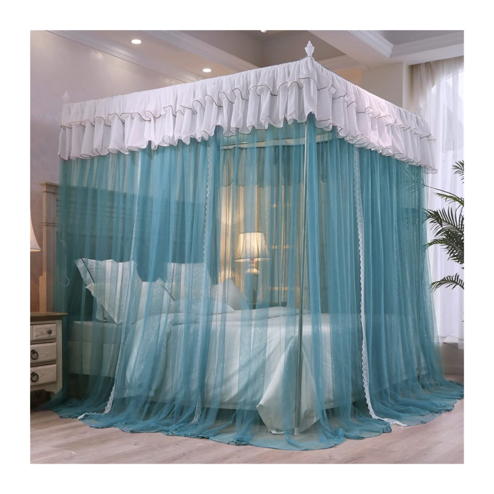 Moustiquaire à baldaquin pour lit de 1,8 m, Rideau de lit décoratif pour Chambre à Coucher, baldaquin de lit de Style Princesse (Couleur : Style 5, Taille : 1,8 x 2 x 2 m)