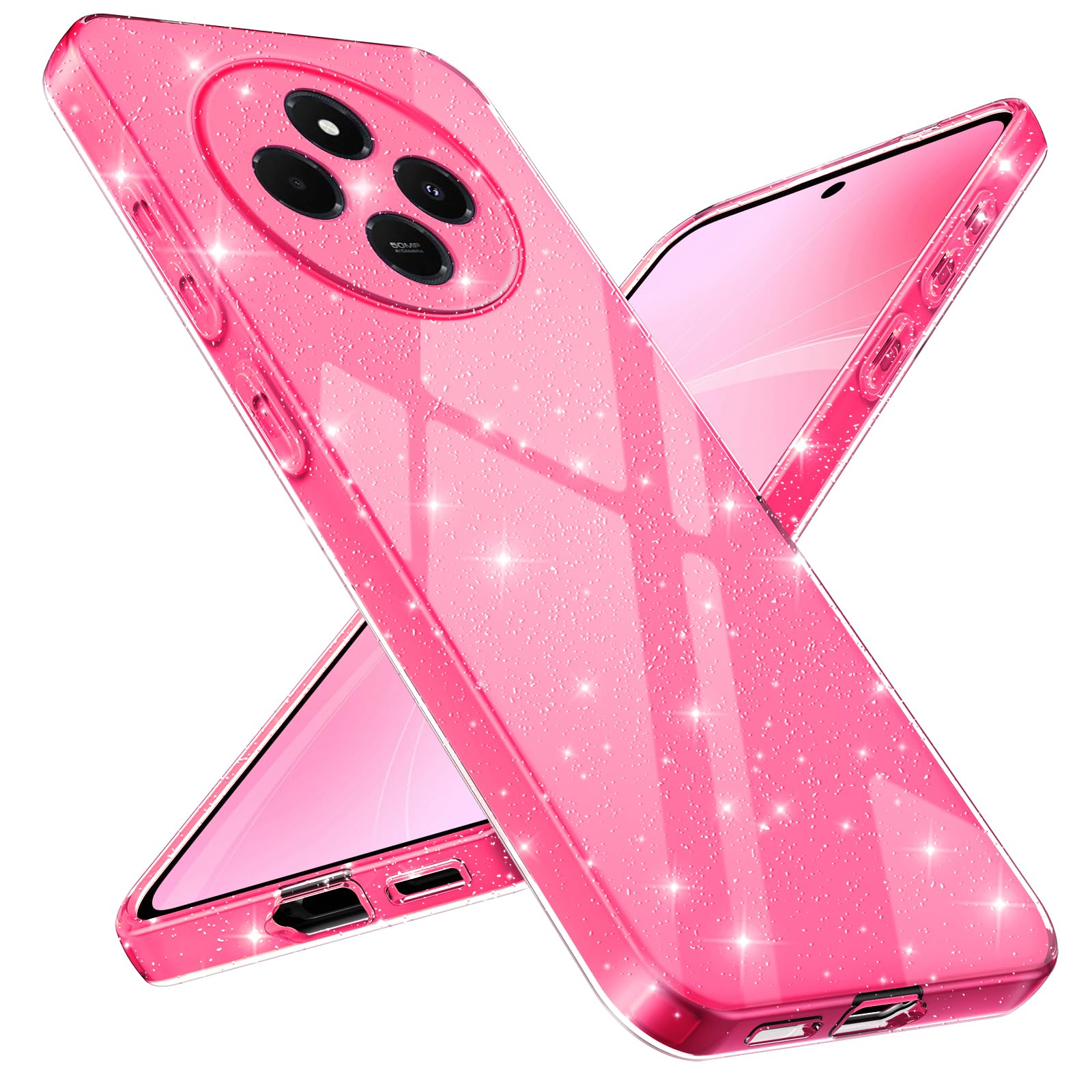 Funda GANGXUN Para Xiaomi Redmi 14C Transparente Con Brillos