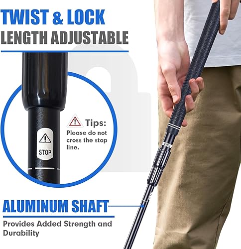 Miniatura 3 de Palo de golf de plástico plegable, mano derecha para juegos y viajes, club de juego de chiper de golf para jóvenes, adultos para interiores y