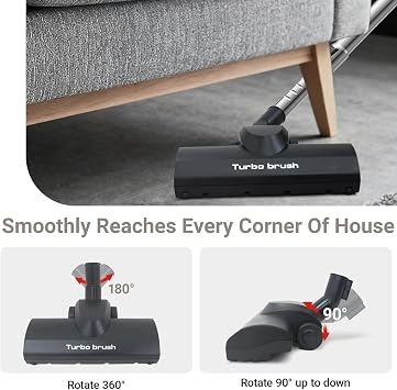 EZ SPARES Brush Head Replacement for Universal Vacuum,Turbo Floor Brush Head 1 1/4 32mm,Longer Wiper Hardwood Flooring Big Wheel Cleaner Brush