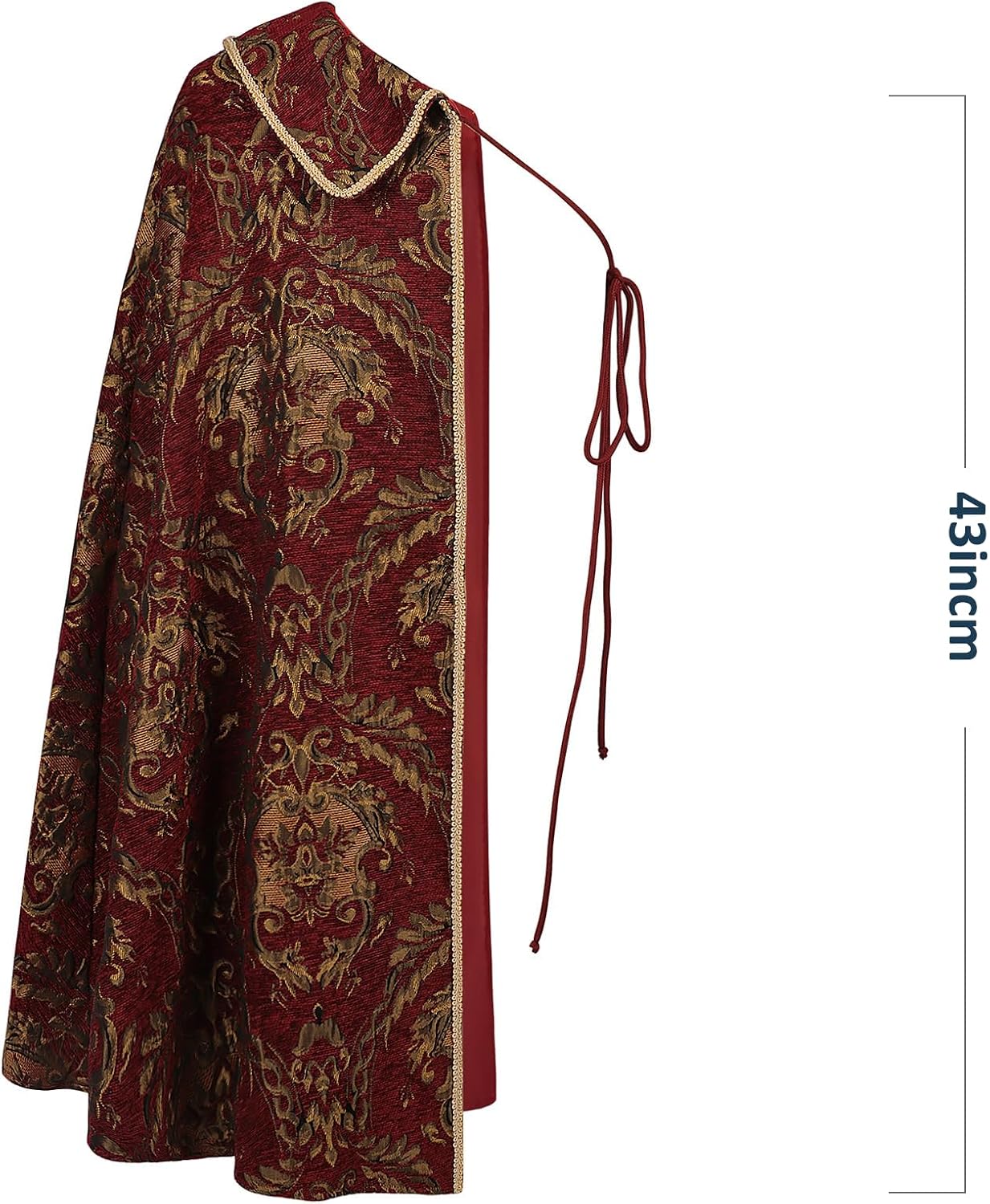 Tudor Cape Medieval Renaissance Costumes Mens Noble Tudor King Costume Half Shoulder Cloak