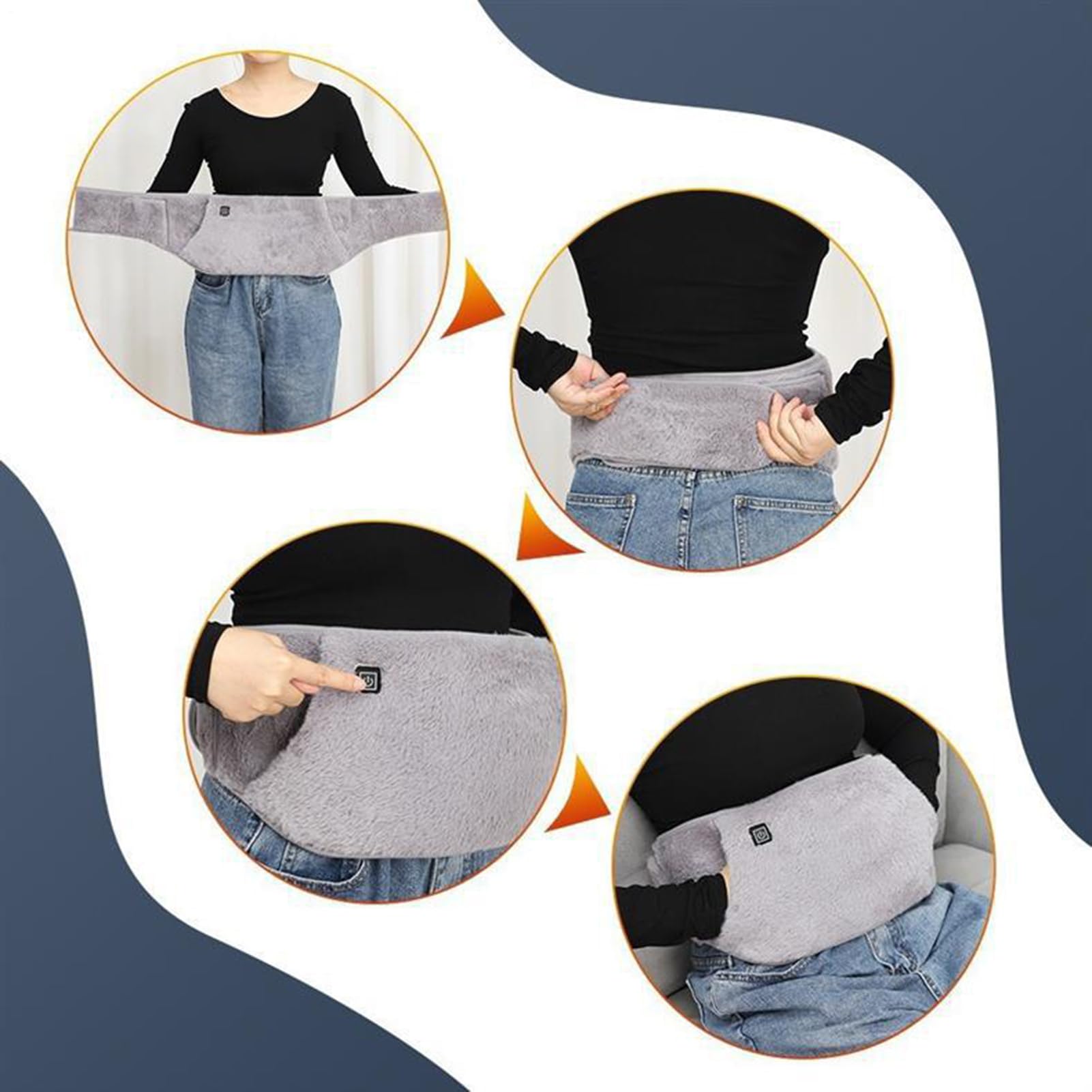 Ceinture Chauffante Abdominale, Ceinture Chauffante Électrique 3 Niveaux, Coussin Chauffant Pour Bas Du Dos Et Ventre Pour Dos Ventre Abdomen Menstruels Pour Femmes Filles Mères