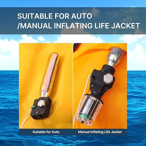 Miniatura 6 de Cartucho de CO2 de 0.85 oz que recoge el tanque del cartucho del cilindro del kit para el chaleco salvavidas inflable automático/manual