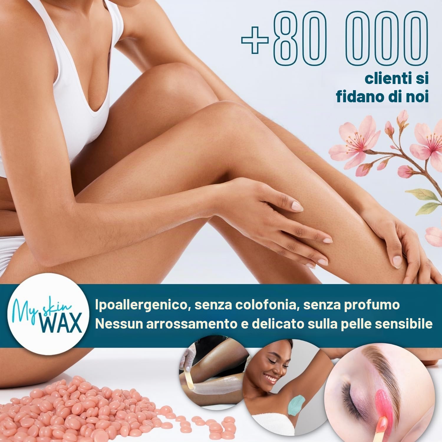 Kit scaldacera professionale con ciotola in silicone – Scaldacera digitale a caldo, senza strisce, con cera ipoallergenica a bassa temperatura da 400 g, per viso, bikini, depilazione del