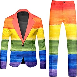 Traje deportivo para hombre ligero Pride Monte del orgullo Rainbow de dos piezas Lgbtq de colores, juego de 2 piezas, chaqueta deportiva de neón y traje de pantalón, traje deportivo para