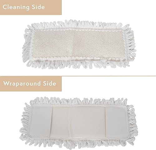 Miniatura 2 de Harper Live.Love.Clean. Almohadilla lavable 2 en 1 para mopa de polvo de bambú húmedoseco con accesorio envolvente para limpiar polvo, pelo de