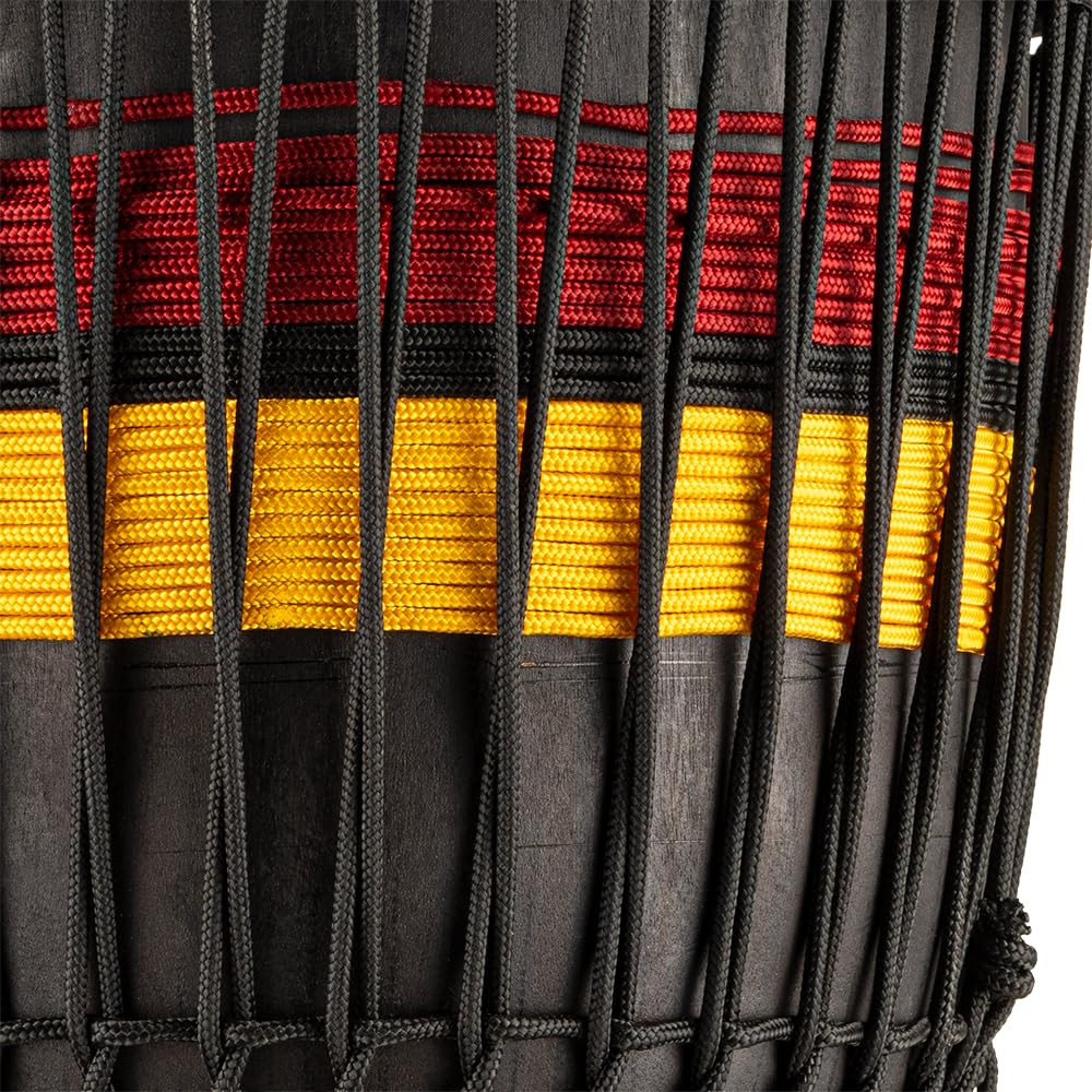 Meinl Percussion African Style Djembe – Grande Percussion à Main – Avec Peau de Chèvre – Diamètre 12 pouces – Acajou, Multicolore (ADJ7-L)