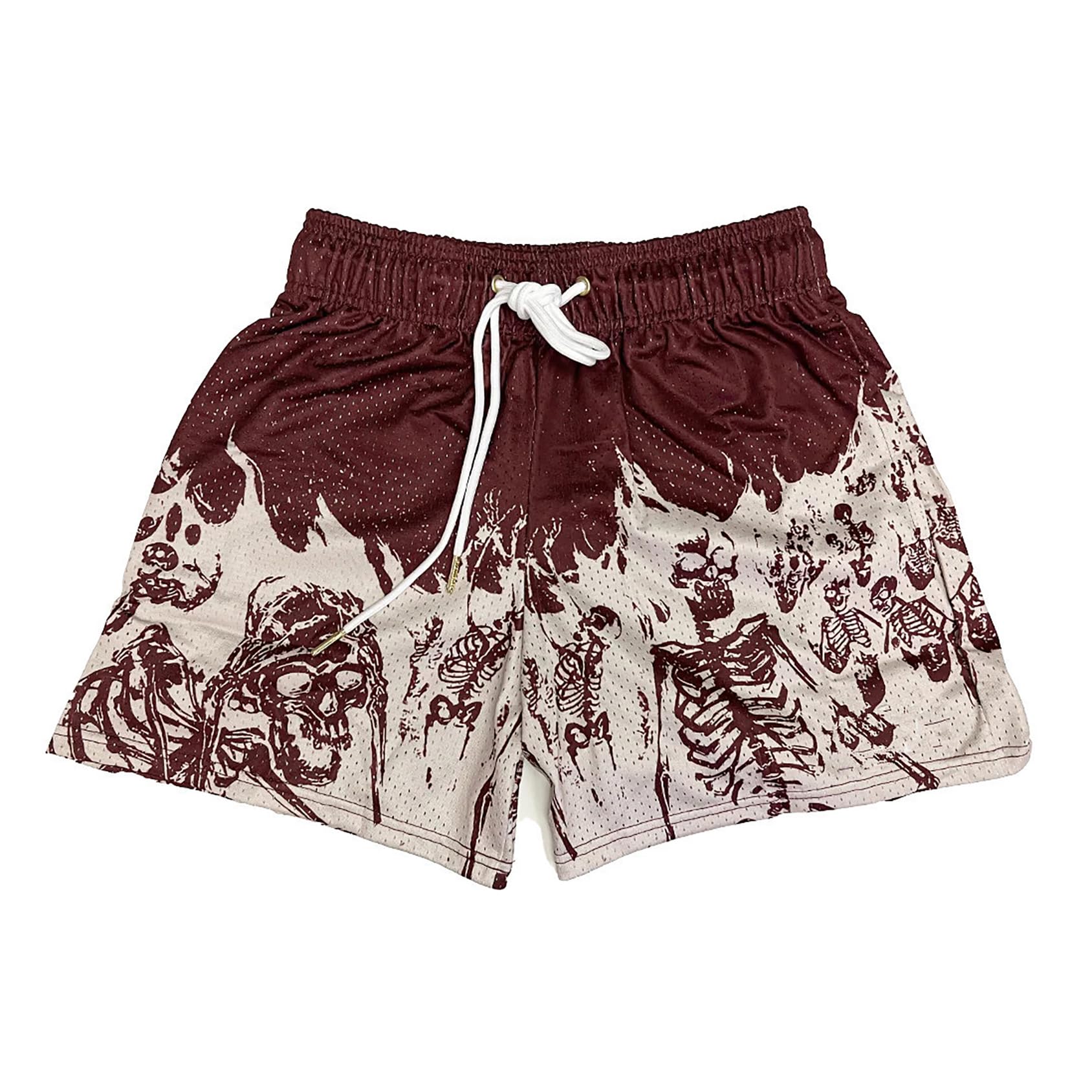 DIOTSR Mens Graphic Shorts Casual Flat Front Shorts Cool Streetwear Designer Shorts Drawstring Summer